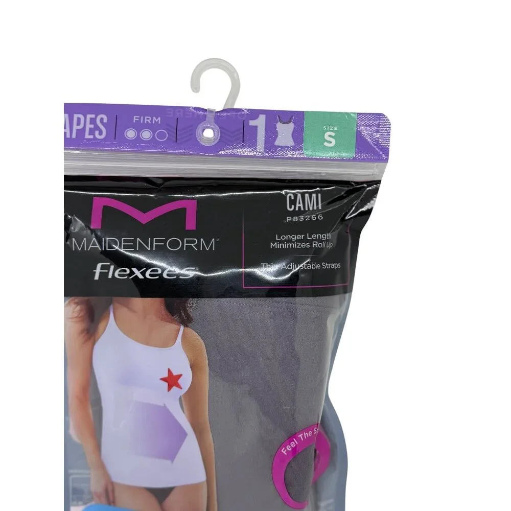 NWT Maidenform Flexees Cami F83266 Small‎ Firm Adjustable Straps Longer Length